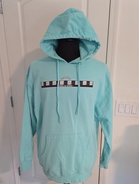 Old Milk Media Aqua Graphic Pullover Hoodie